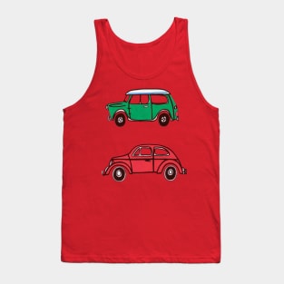 Morris Mini and Volkswagen Beetle by Pollux Tank Top